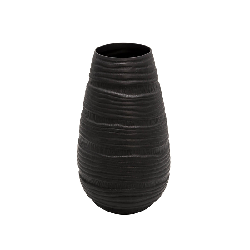 Matte Black Wave Vase 22.25"