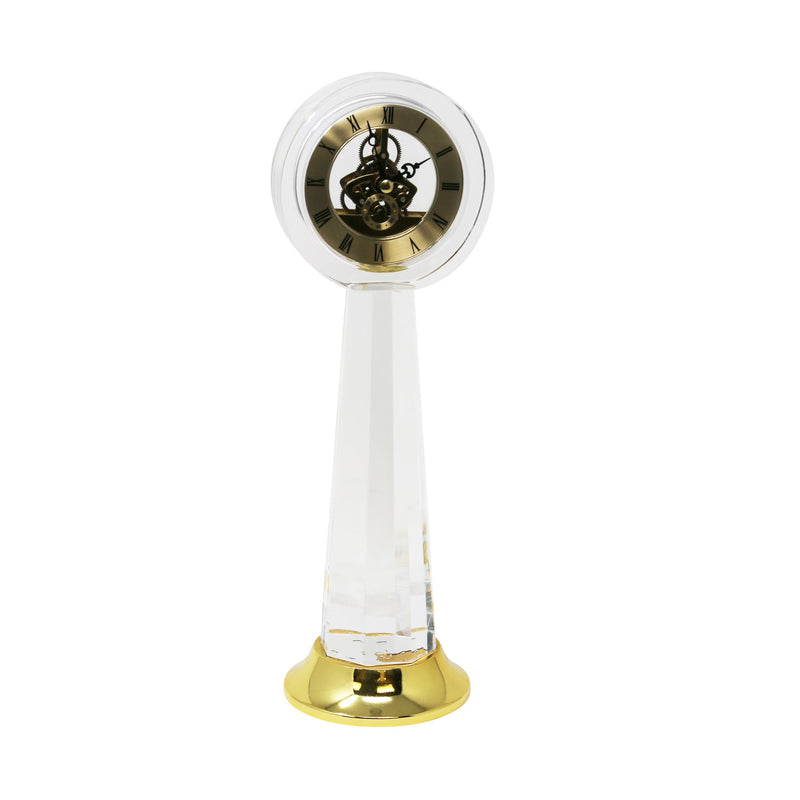 Gold/Glass Table Clock