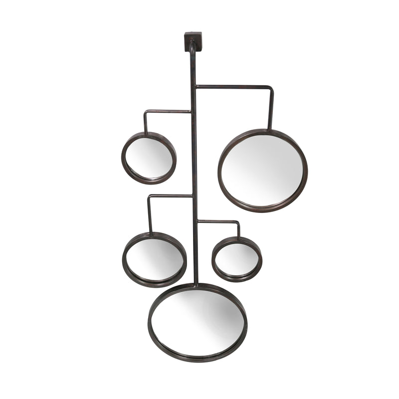 Metal 39" Multi Wall Mirror, Black, Wb