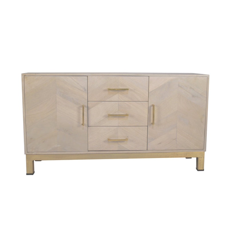 Light Wood/Gold Cabinet