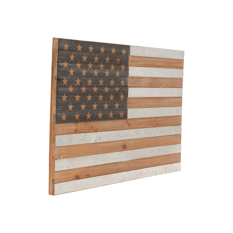 Wood/Tin American Flag