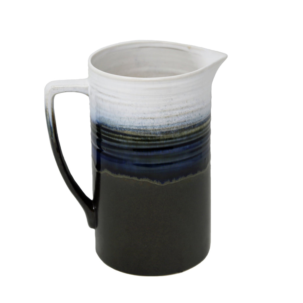 White/Blue Layered Pitcher