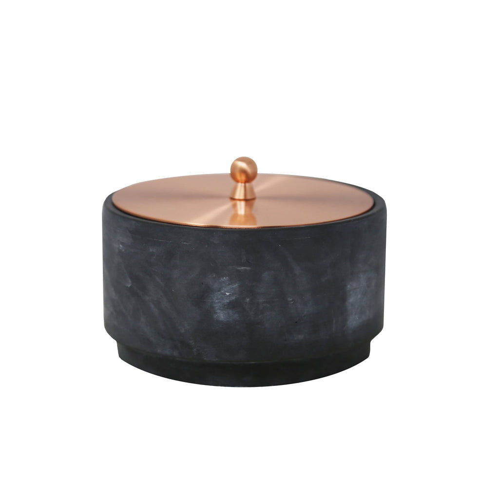 Round Cement/Copper Jar 6"