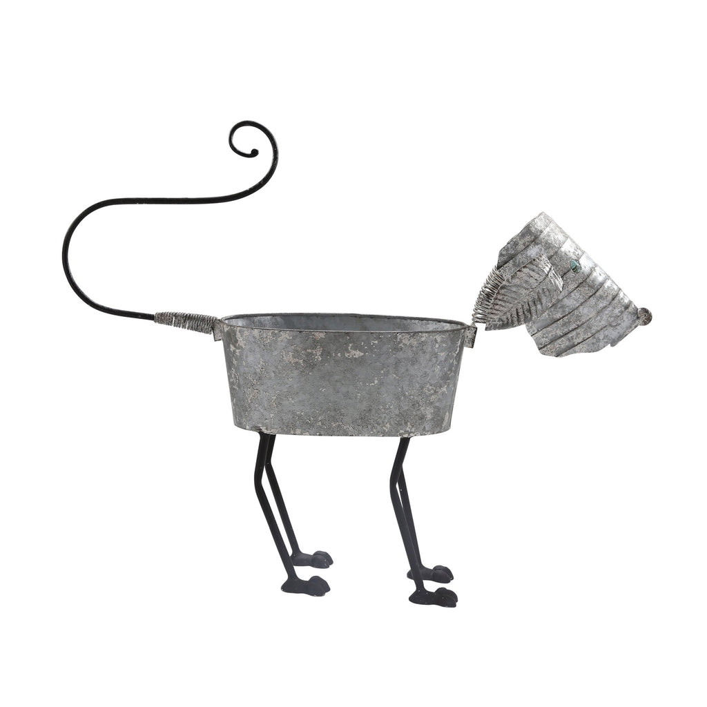 Tin Dog Planter
