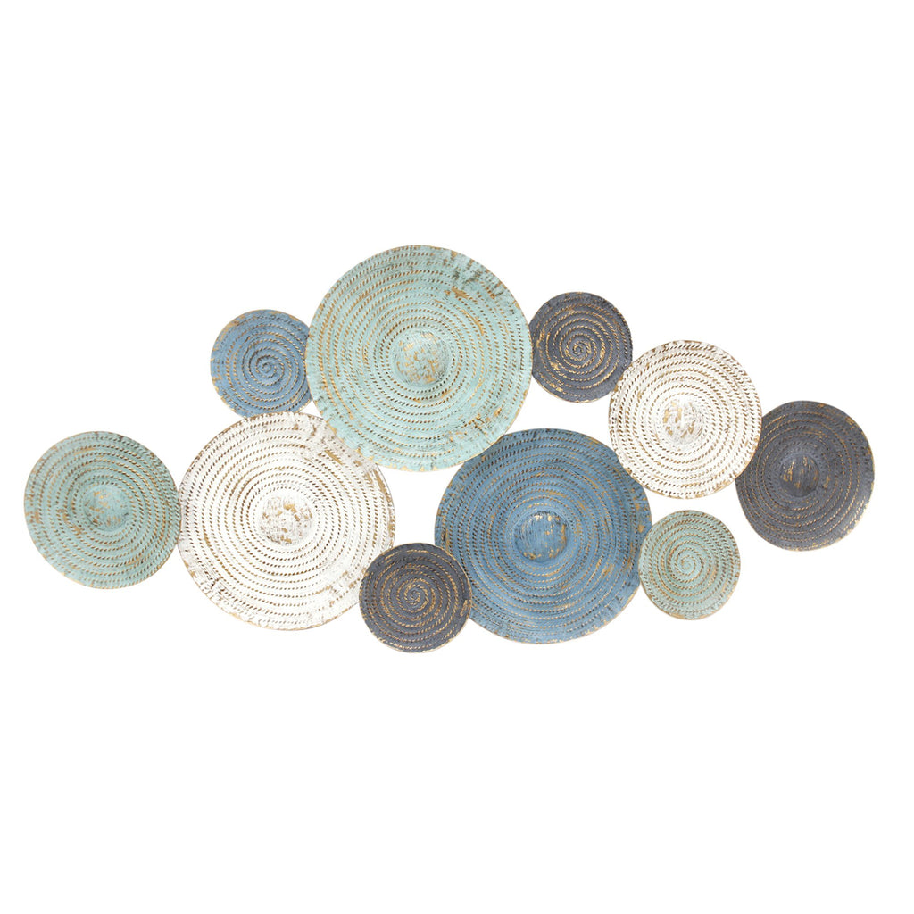 Multi Blue Circles Wall Sculpture, Wb