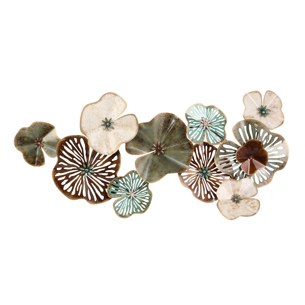 Metal 47" Floral Wall Decor, Multi - Wb