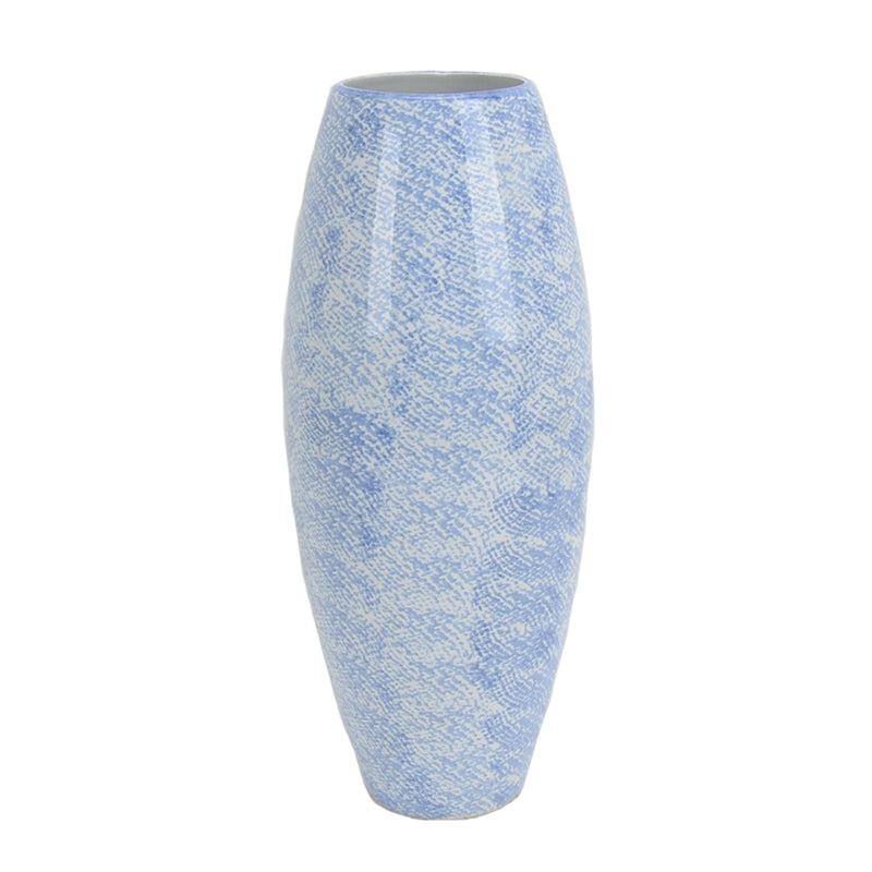 Light Blue/White Vase 16"