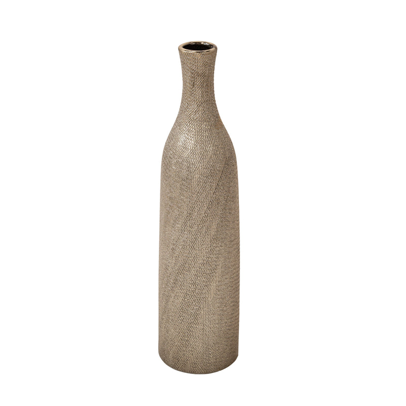 Ceramic 17.75" Vase , Champagne