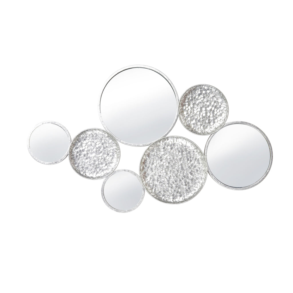 Metal 39" Mirrored Wall Decor, Silver, Wb