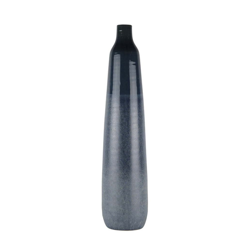Ceramic 27.5" Bottle Vase, Blue Mix
