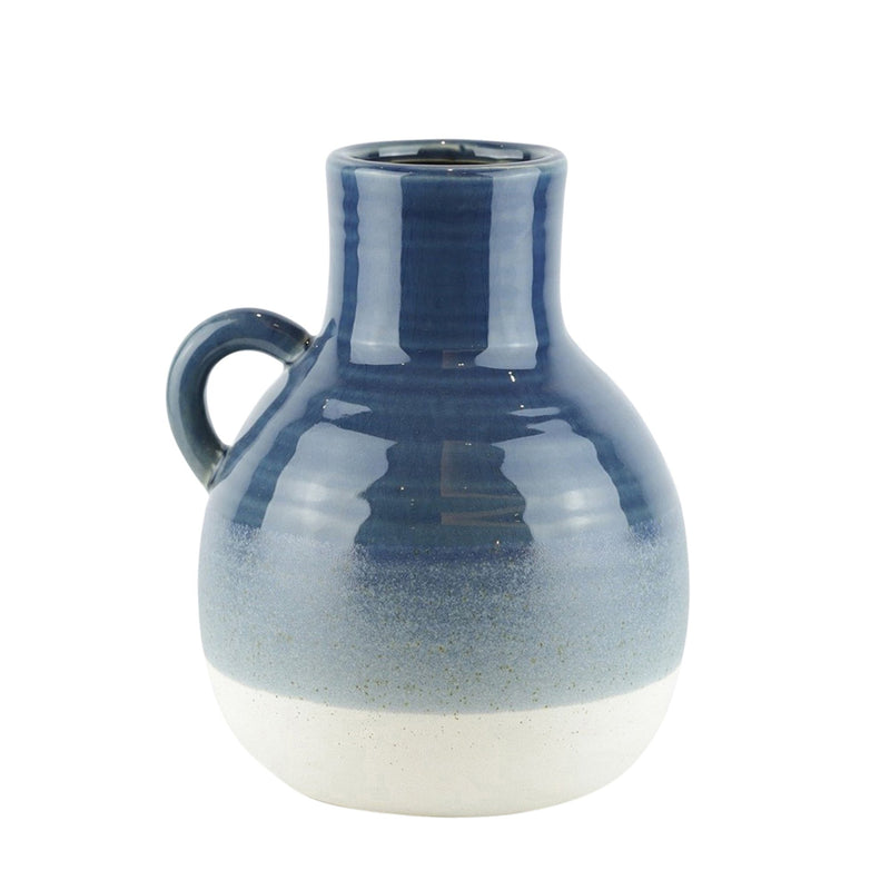 Ceramic 8.5" Jug, Navy / White