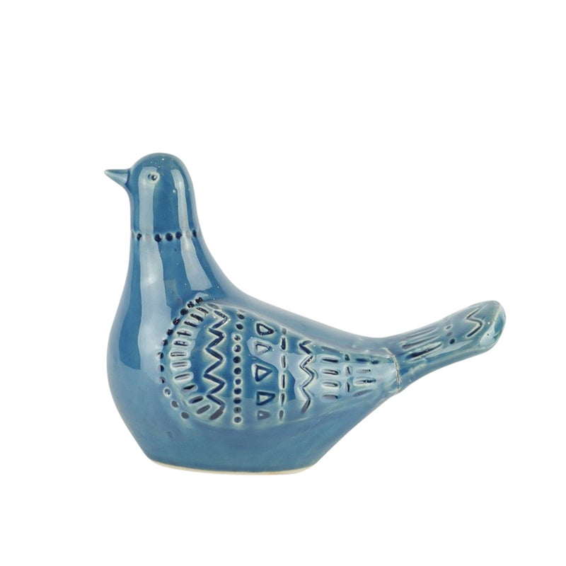 Ceramic Dove Figurine 8.25", Blue