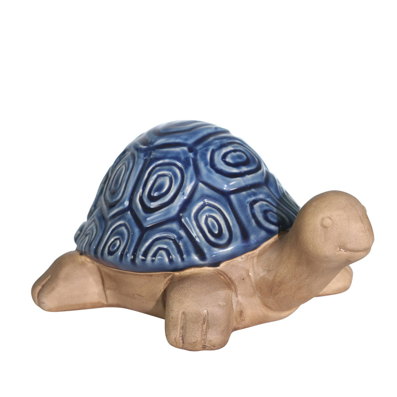 Ceramic Tortoise, 9.75" Navy