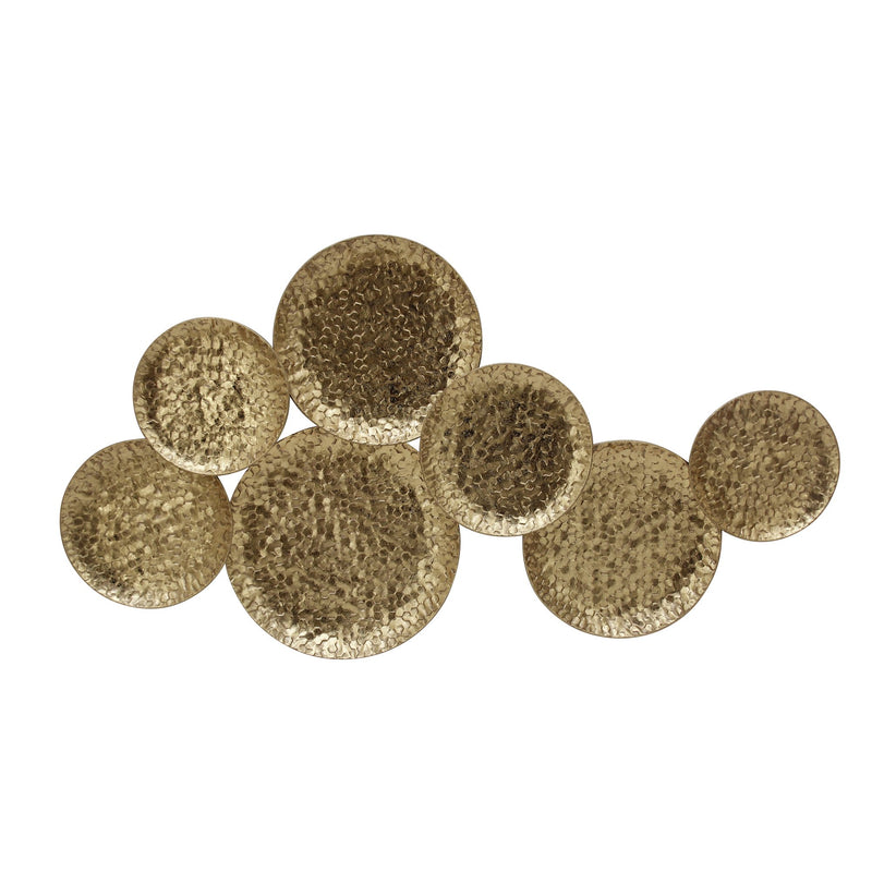 Metal 40" Multi Circle Wall Decor, Gold Wb