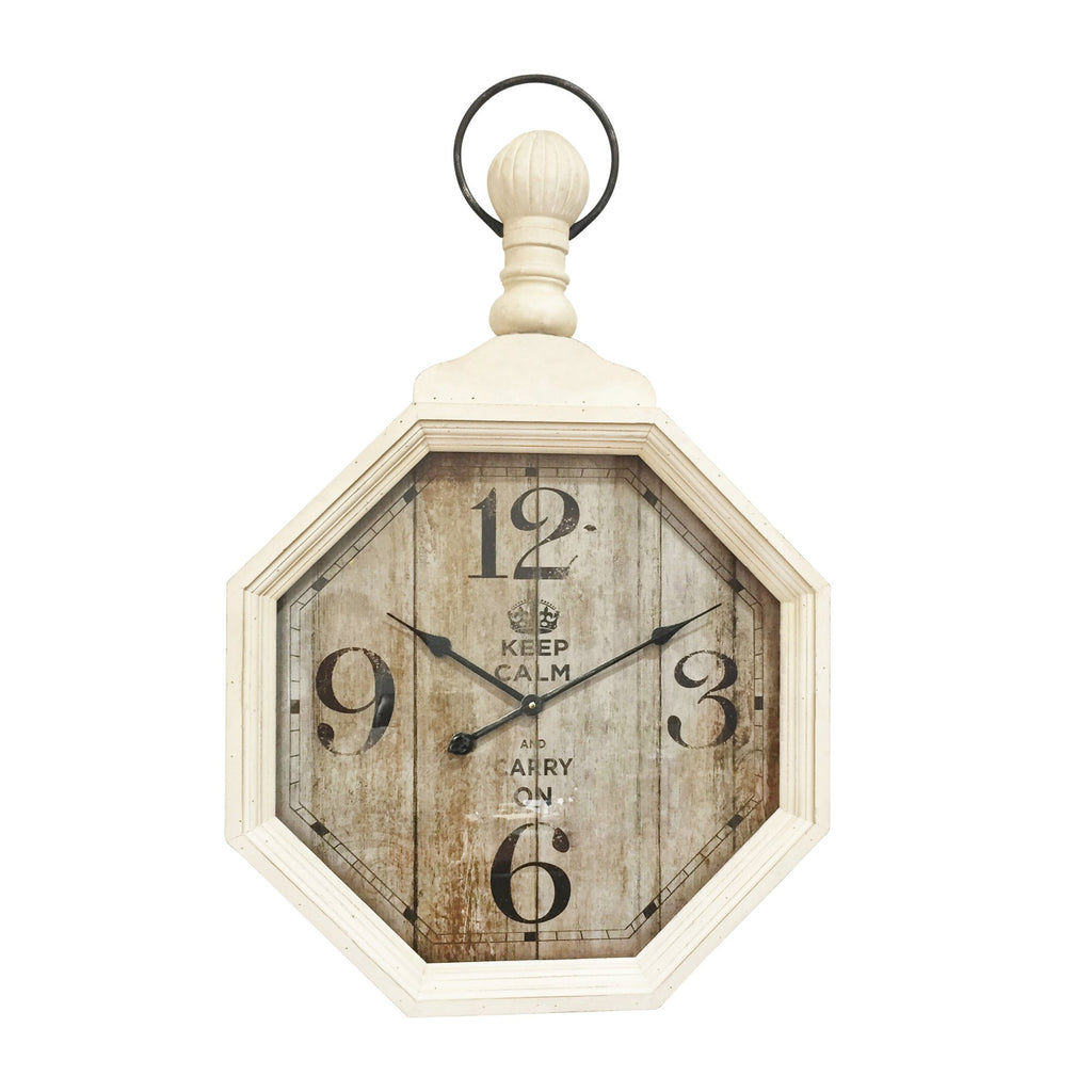 Metal 37.5" Wall "Pocket Watch", White