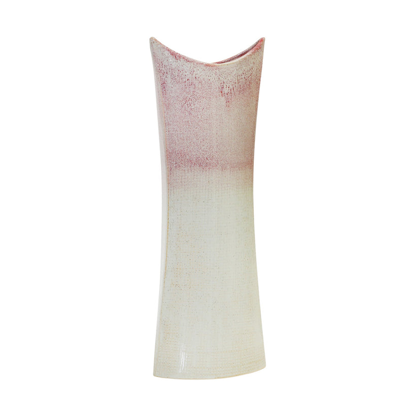 Ceramic 23.5" Mermaid'S Purse Vase, Burgundy Mix