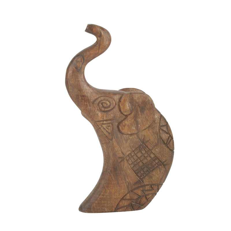 Mango Wood 17" Elephant, Brown