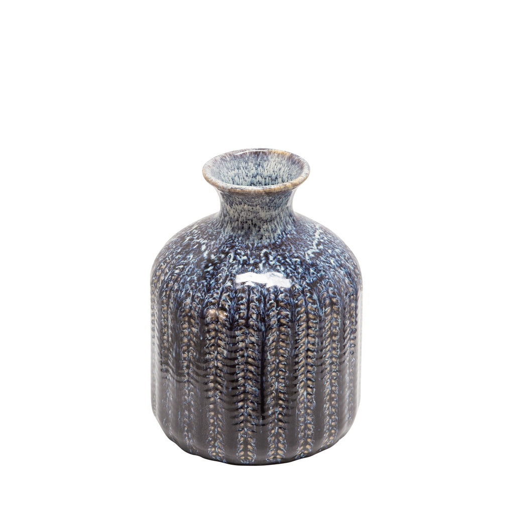 Ceramic 6" Bottle Vase, Blue