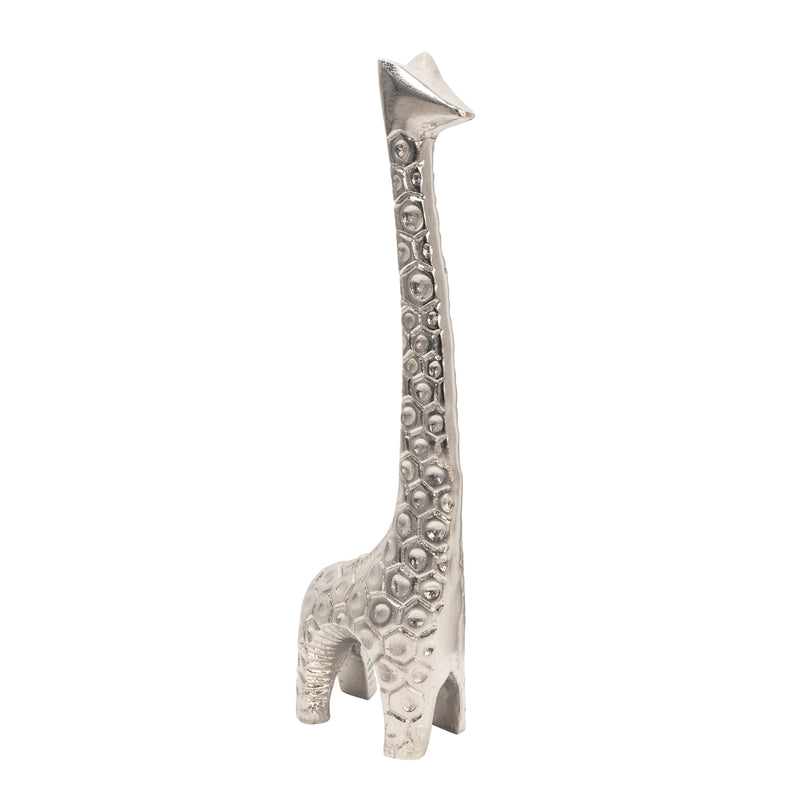 Aluminum 16" Giraffe Sculpturesilver