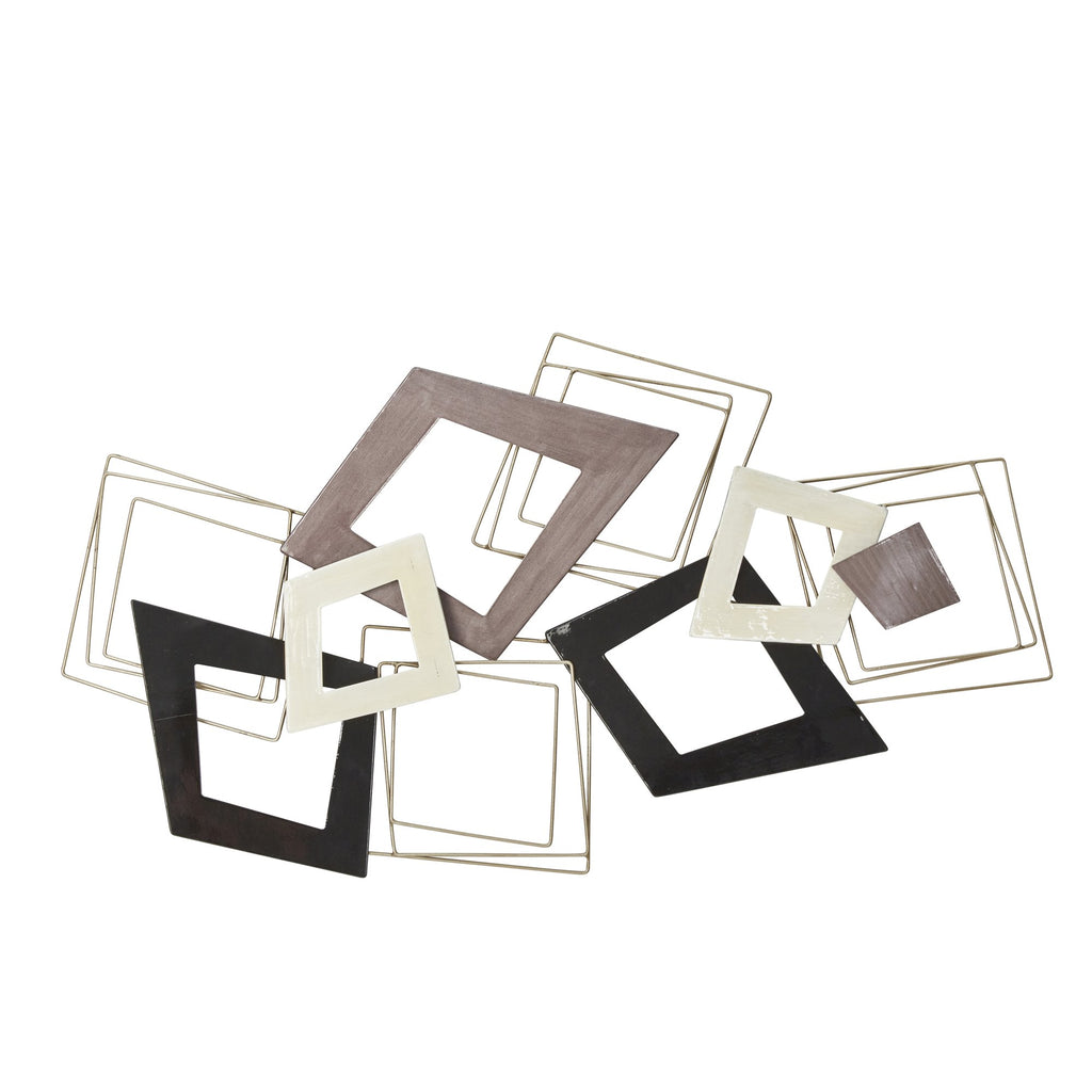 Metal 36" Geometric Wall Decor, Multi, Wb