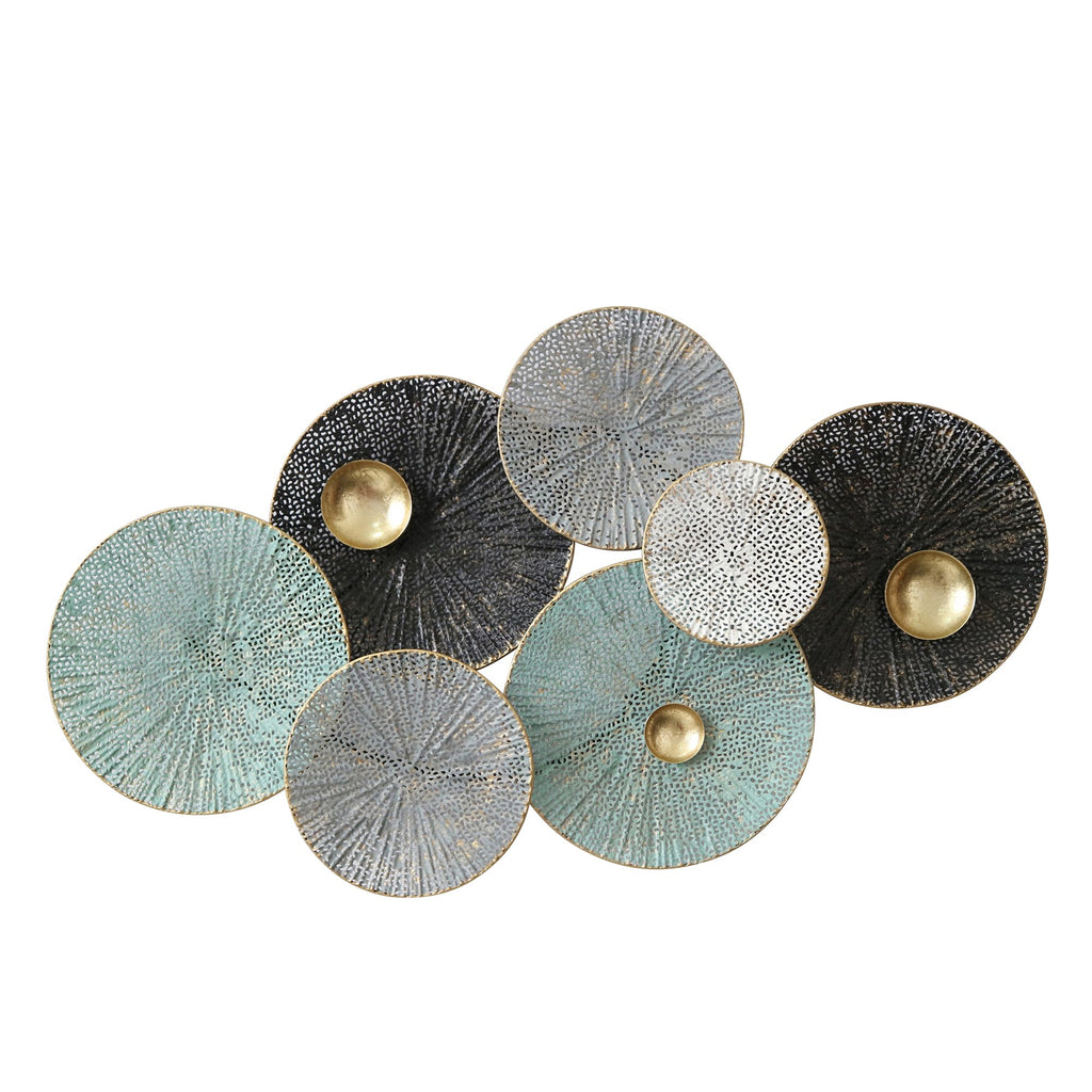 Metal 35.75" Lily Pad Wall Decor, Multi, Wb