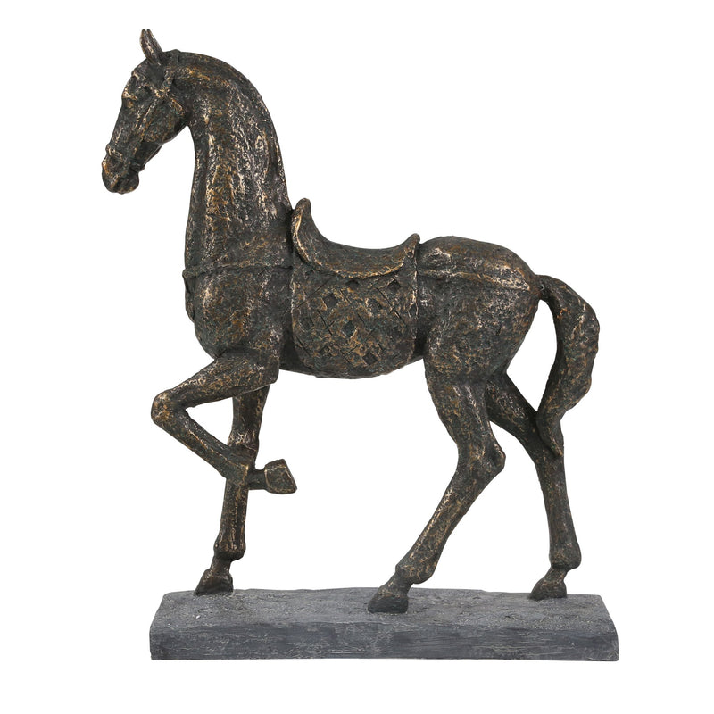 Polyresin 18.5" Horse, Bronze