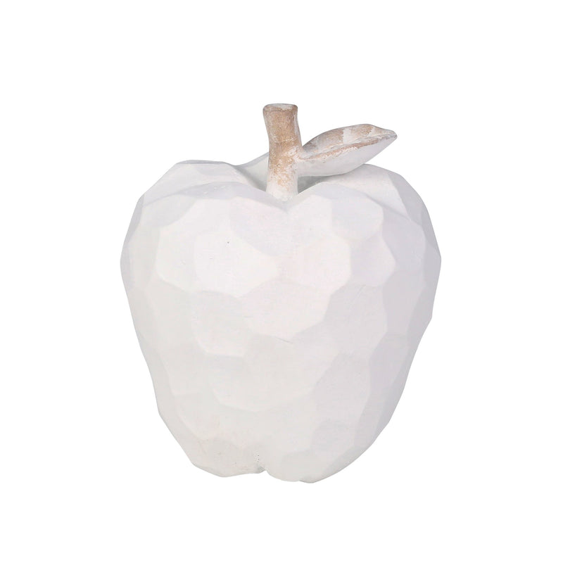 Polyresin 6.75" Apple, White