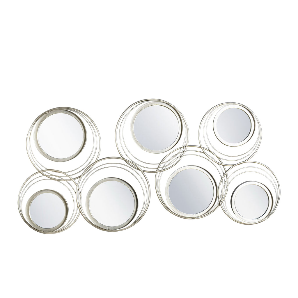 Metal 42" Mirrored Wall Decor,Silver, Wb