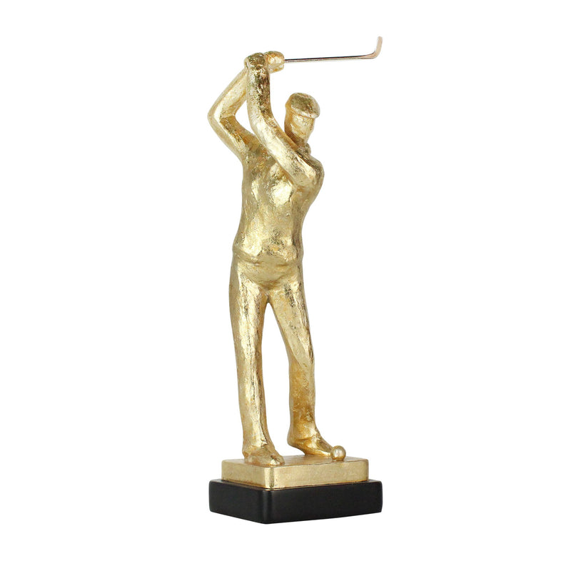Resin 14" Golf Figurine, Gold