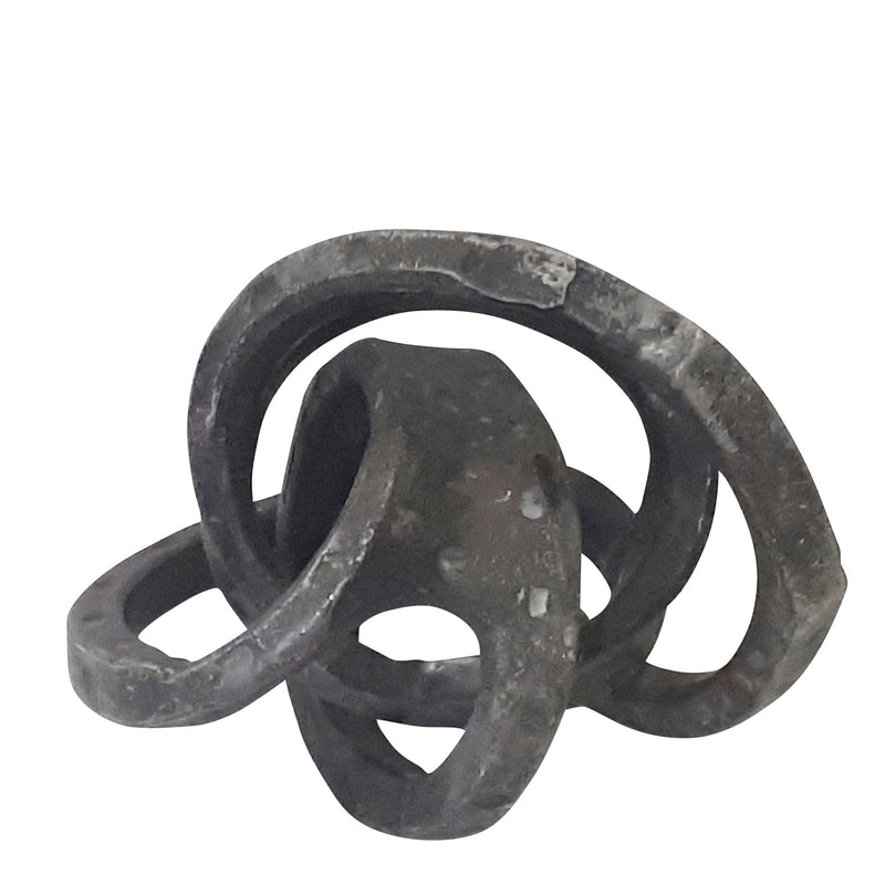 Aluminum Knot Sculpture, 7", Black