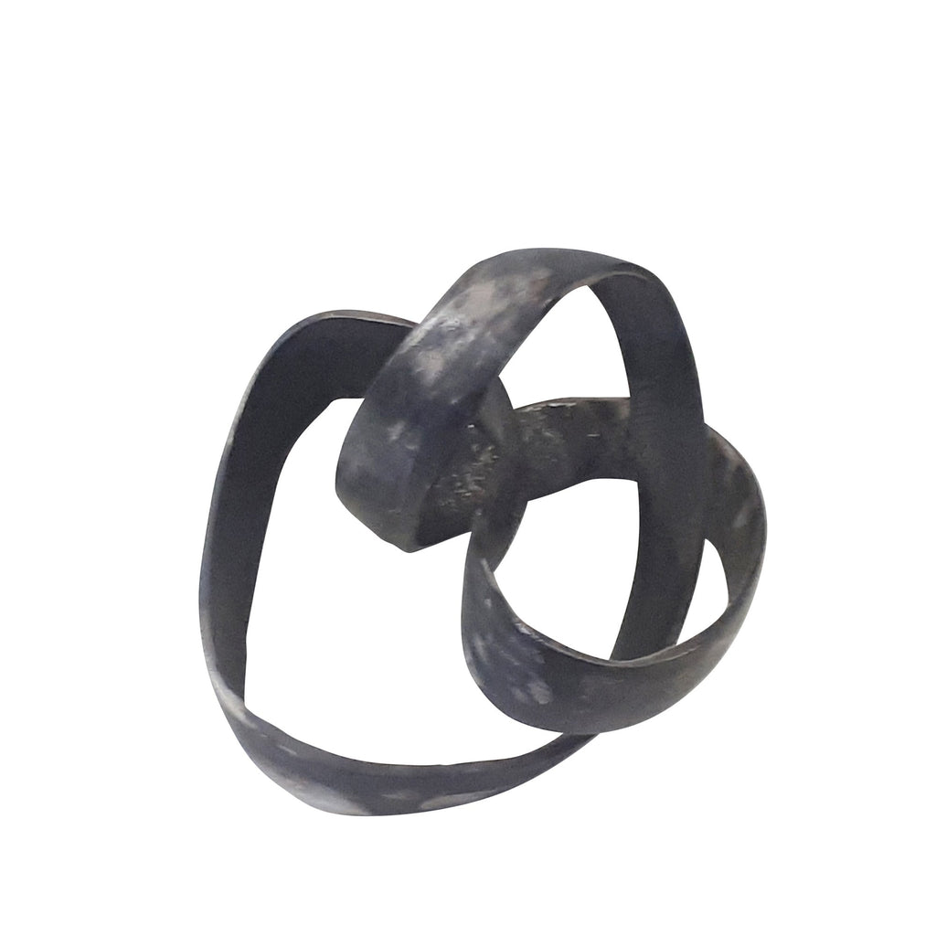 Aluminum Knot Sculpture, 7", Black