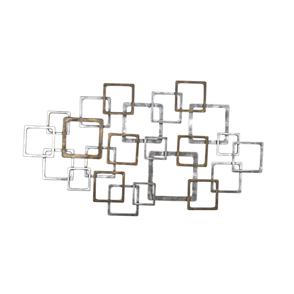Metal, 24" Wall Decor, Bronze / Silver, Wb