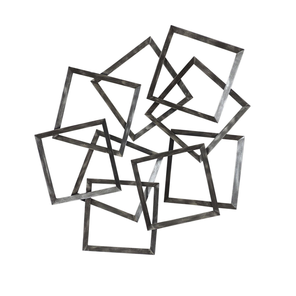Metal, 41" 2Tone Wall Décor, Silver Wb