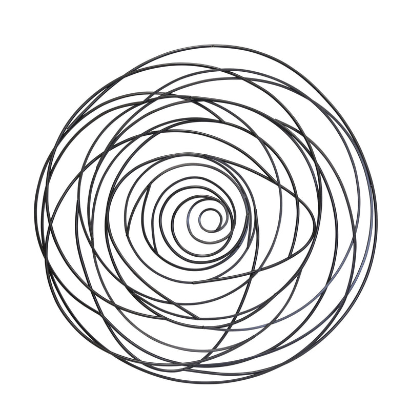 Metal 35" Spiral Wall Decor, Black Wb