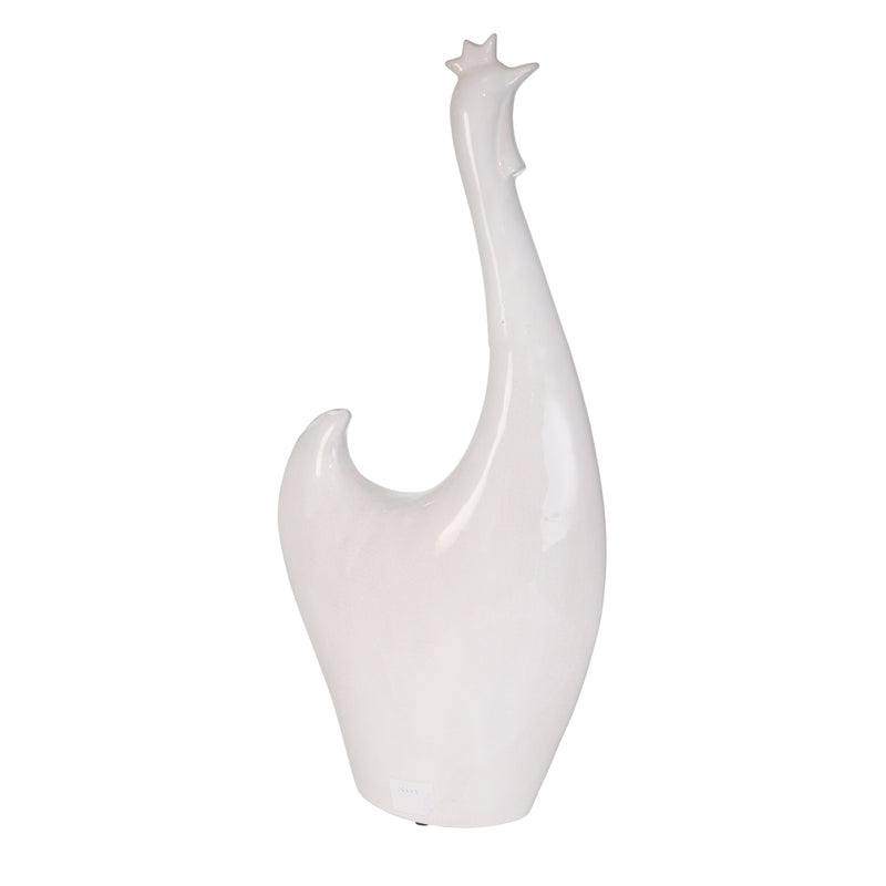 Ceramic 25" Rooster, White