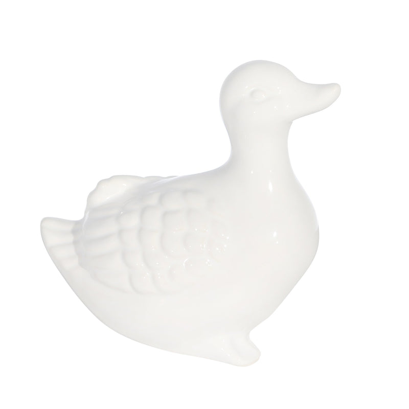 Ceramic 7" Duck, White
