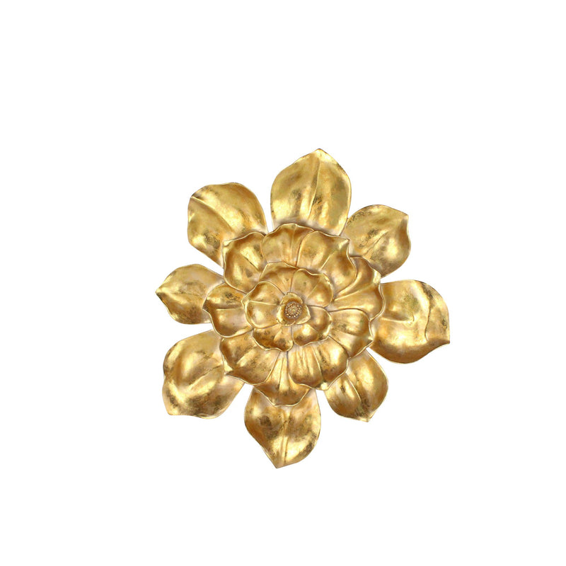 Resin 23" Wall Flower, Gold