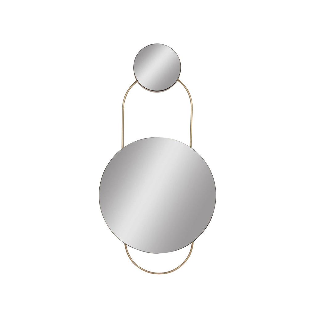 Metal 39"H Wall Mirror, Gold, Wb