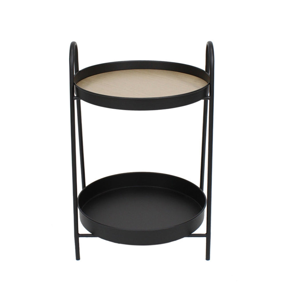 Metal 25" 2 Tier Side Table,Multi