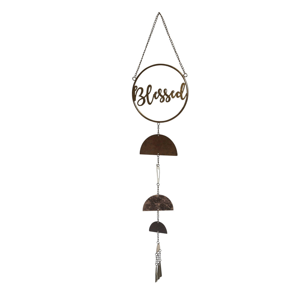 Metal 35" Wall Blessed Deco,Gold