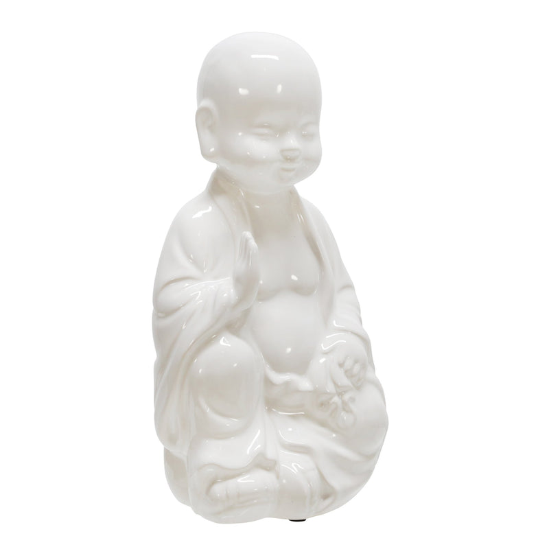 Ceramic 14" Baby Buddha, White