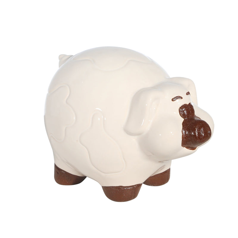 Ceramic 6" Barn Pig, Ivory