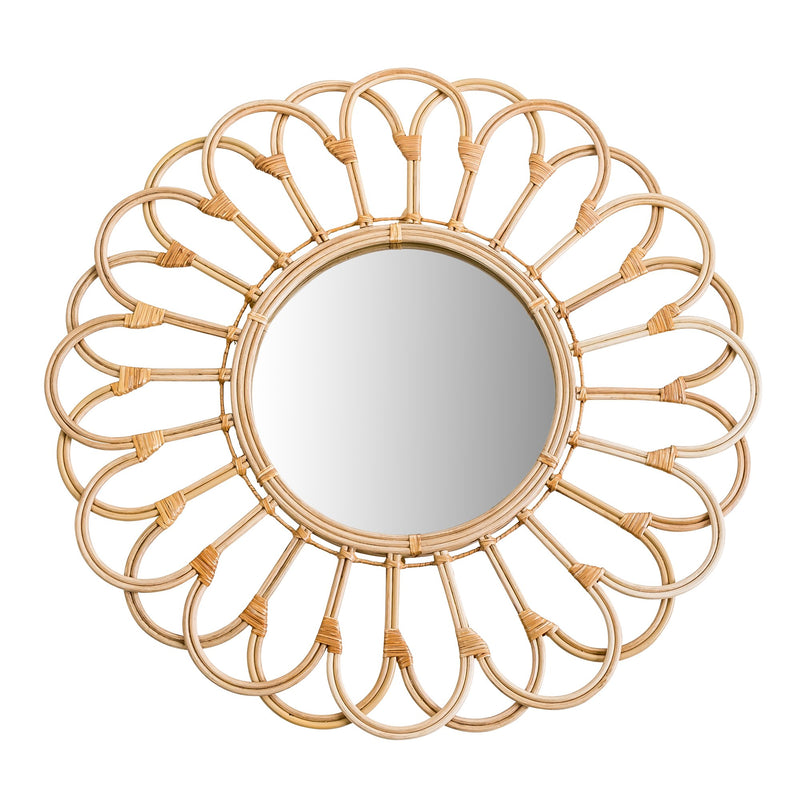 Mirror 27" Wicker Looped, Natural