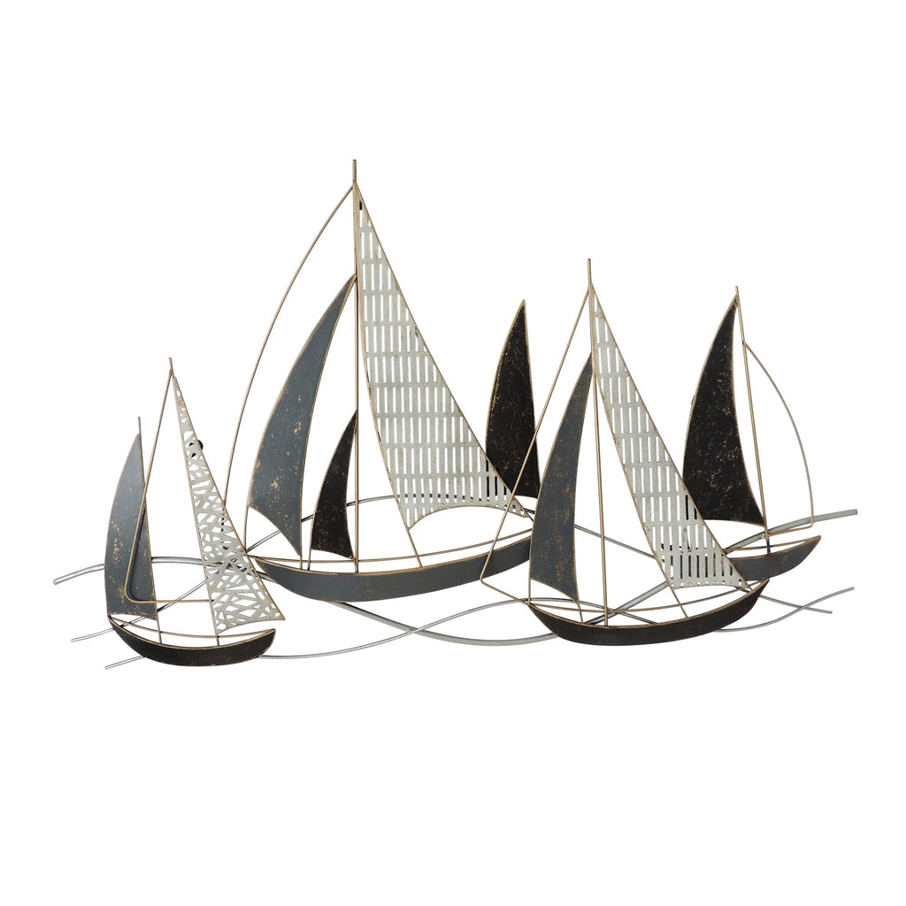 Metal 36" Boat Wall Accent, Multi