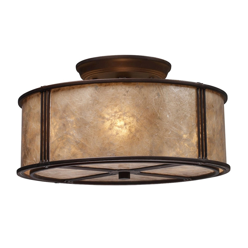 Barringer - Semi Flush Mount - Aged Bronze