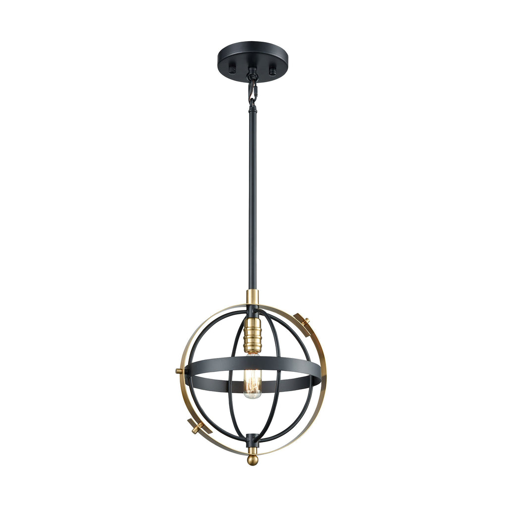 Caldwell - Mini Pendant - Matte Black, Satin Brass, Satin Brass