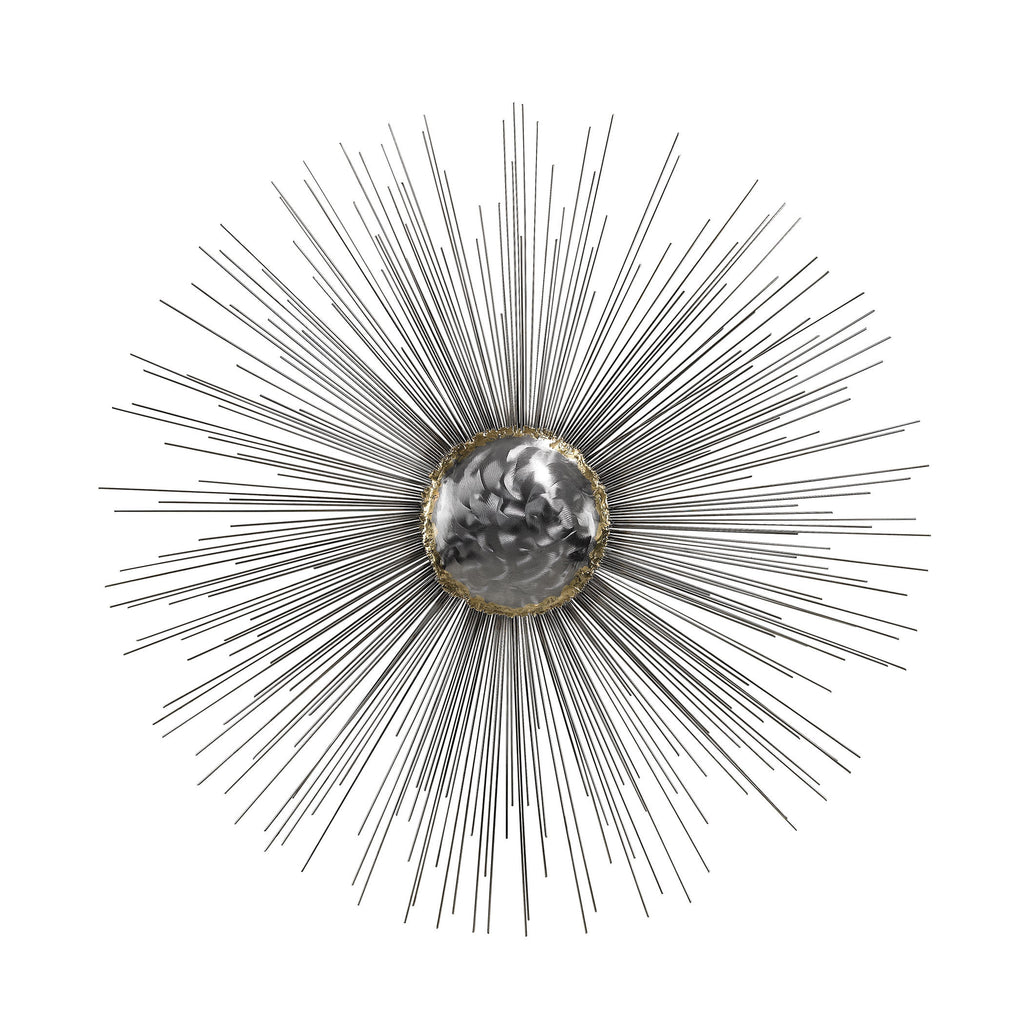 153-007 Silver Sun Metal Wall Decor - Free Shipping!, Wall Decor, Dimond Home, - ReeceFurniture.com - Free Local Pick Ups: Frankenmuth, MI, Indianapolis, IN, Chicago Ridge, IL, and Detroit, MI