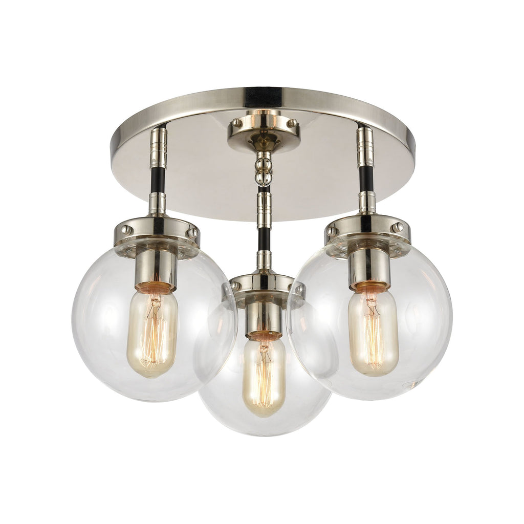 Boudreaux - Semi Flush Mount - Matte Black, Polished Nickel, Polished Nickel