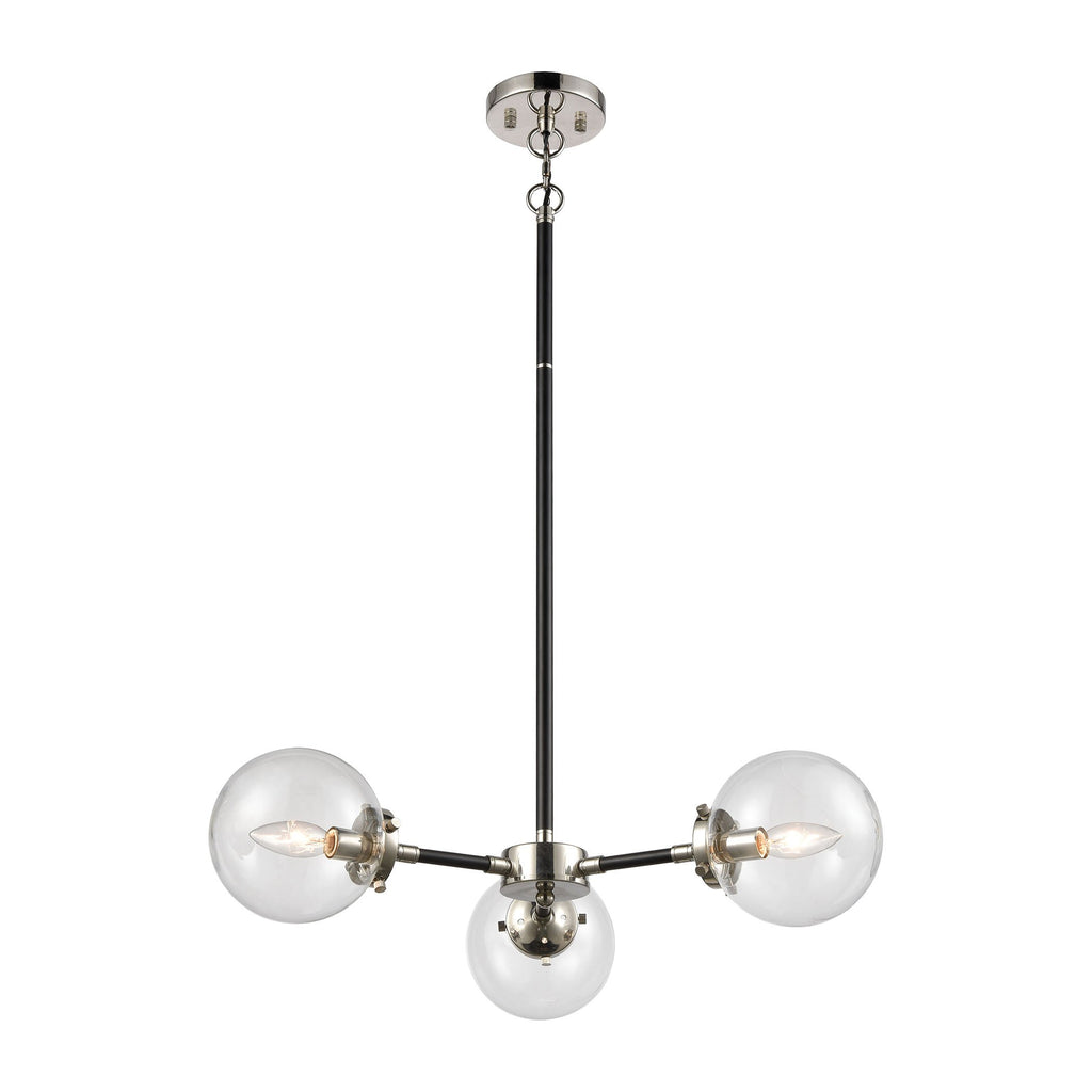 Boudreaux - Chandelier - Matte Black, Polished Nickel, Polished Nickel