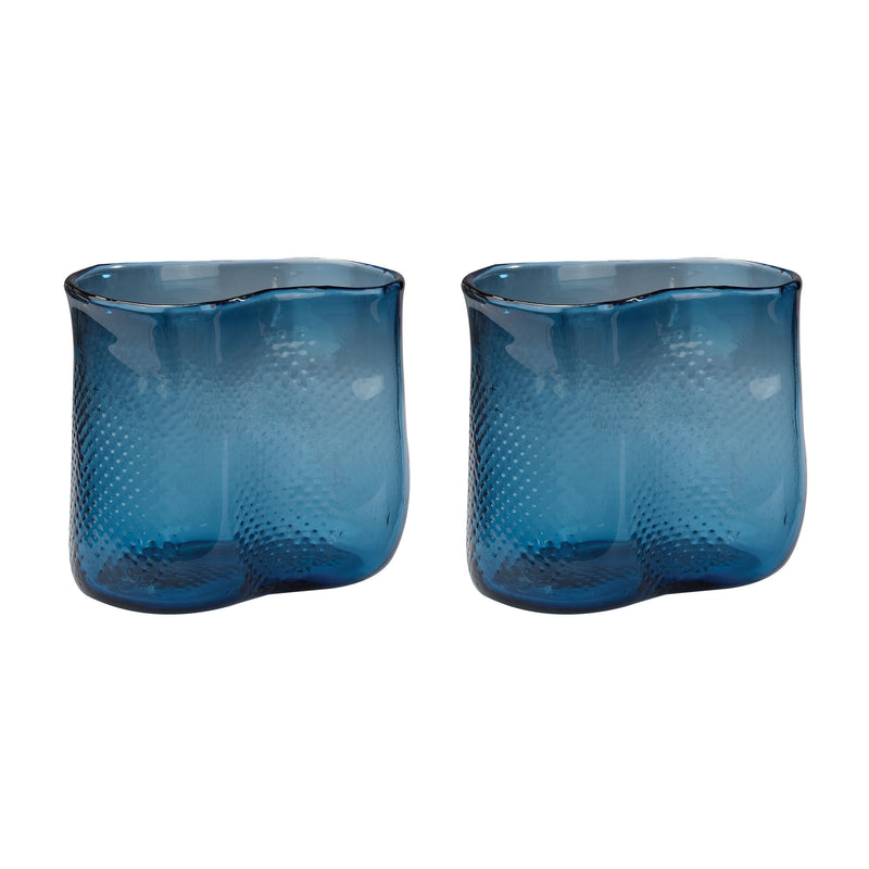 154-012/S2 Fish Net Glass Vases In Navy - Set of 2 - Free Shipping!, Vase/Urn, Dimond Home, - ReeceFurniture.com - Free Local Pick Ups: Frankenmuth, MI, Indianapolis, IN, Chicago Ridge, IL, and Detroit, MI